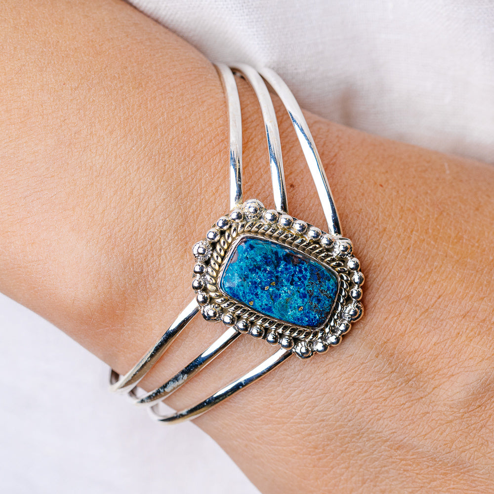 Shattuckite Bracelets Adjustable (925 Sterling Silver) B90401