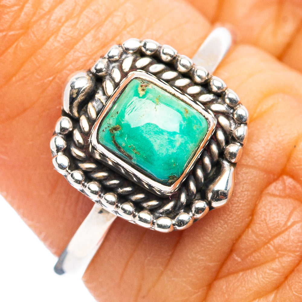 Sonoran South Hill Turquoise Dainty Ring Size 6 (.925 Sterling Silver)