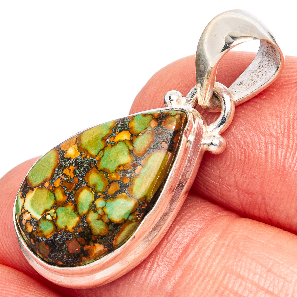 Rare Arizona Spiderweb Turquoise Pendants 1 1/8" (925 Sterling Silver) P43252