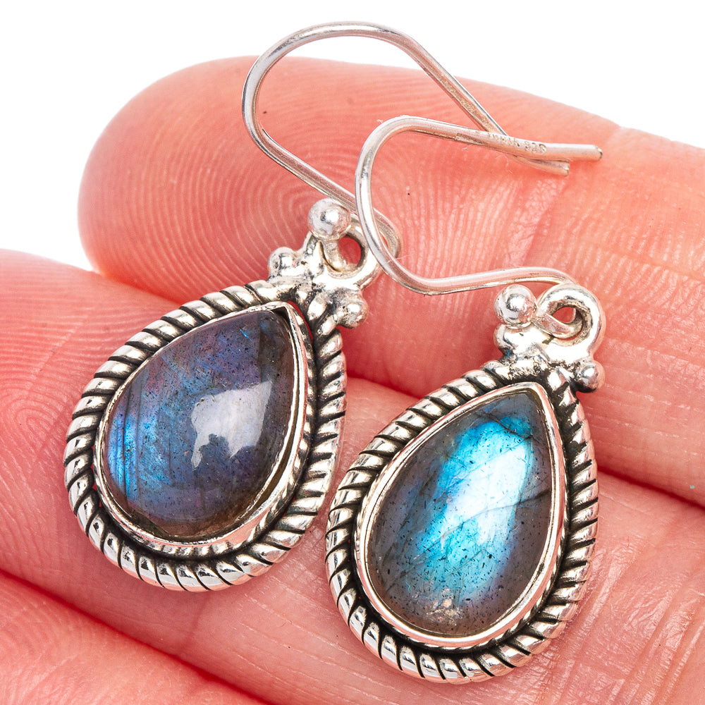 Labradorite Earrings 1 1/4" (925 Sterling Silver) E433564