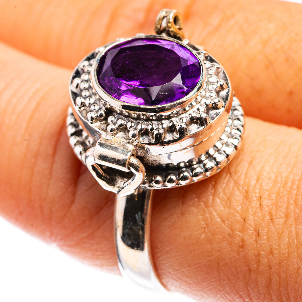 Poison Faceted Amethyst Ring Size 8.75 (925 Sterling Silver) R142848