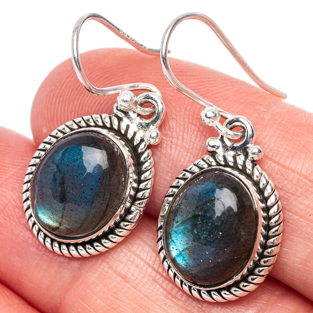 Labradorite Earrings 1 1/4" (925 Sterling Silver) E433318