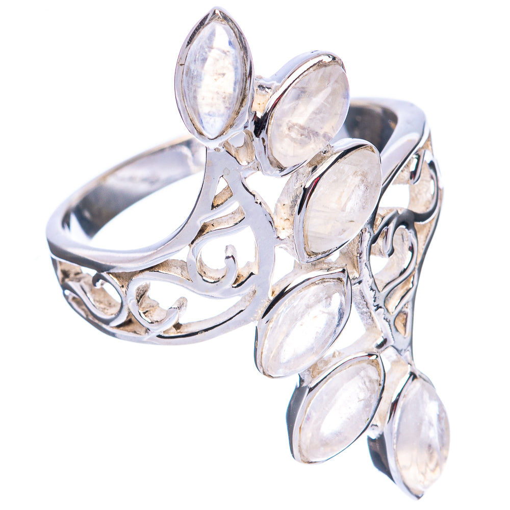 Rainbow Moonstone Ring Size 8 (925 Sterling Silver) R2807