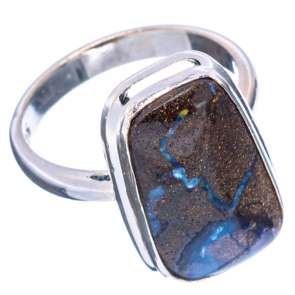 Rare Boulder Opal Ring Size 6.75 (.925 Sterling Silver)