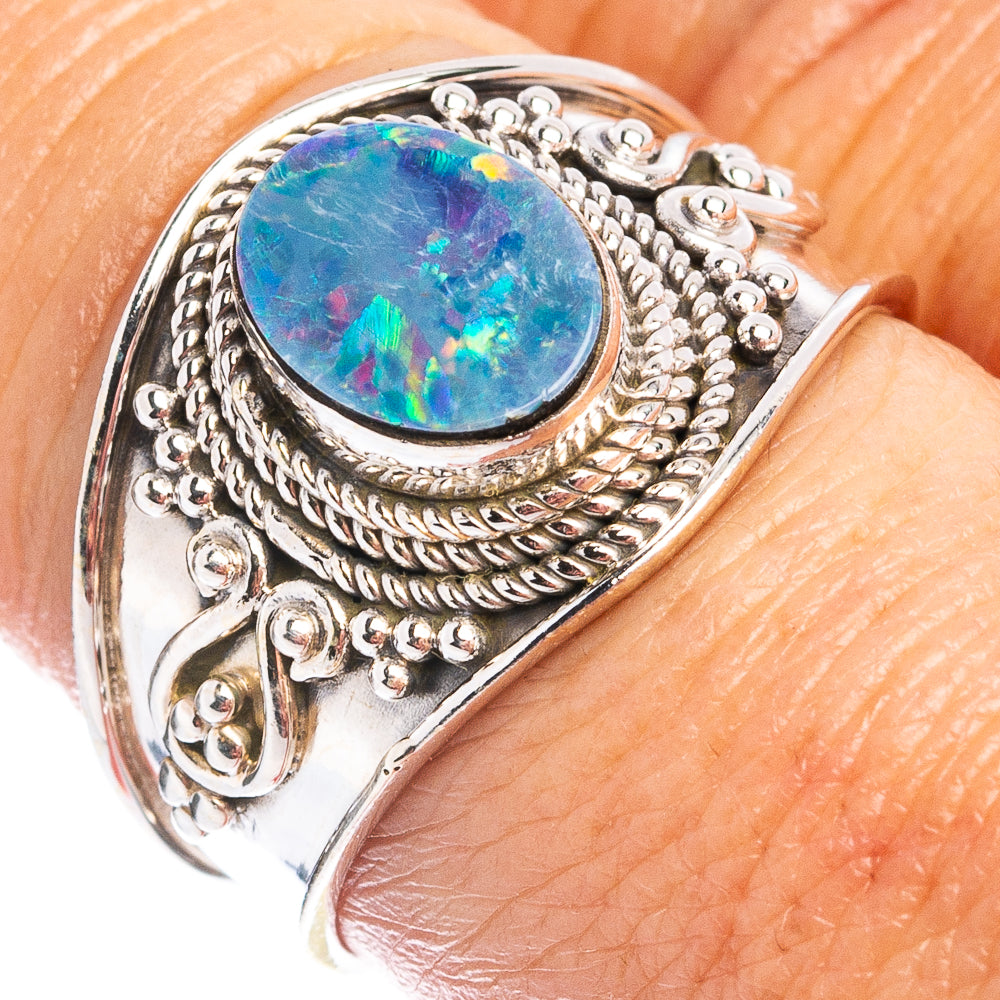 Rare Doublet Opal Ring Size 8.25 (.925 Sterling Silver)