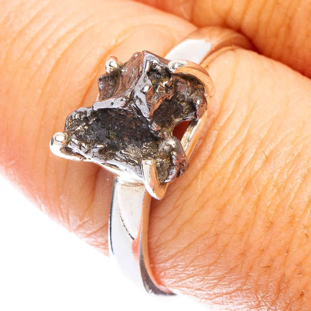 Rare Campo Del Cielo Meteorite Ring Size 9 (925 Sterling Silver) R6644