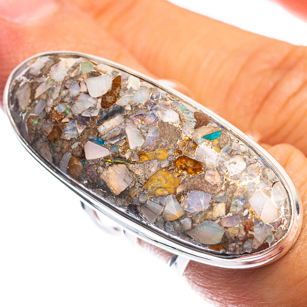 Huge Brecciated Ethiopian Opal Ring Size 6 (925 Sterling Silver) R144203