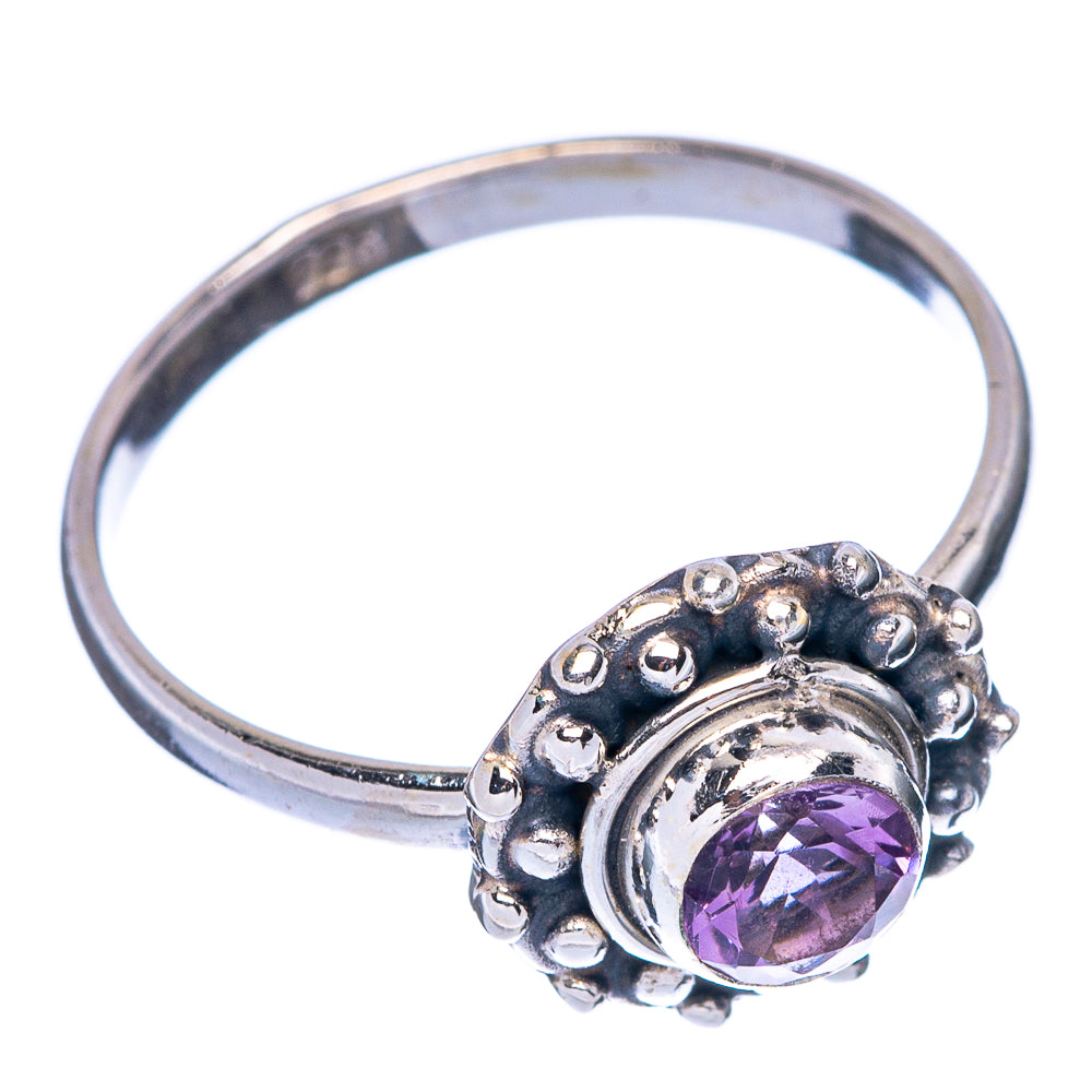 Faceted Amethyst Dainty Ring Size 6.75 (925 Sterling Silver) R145783