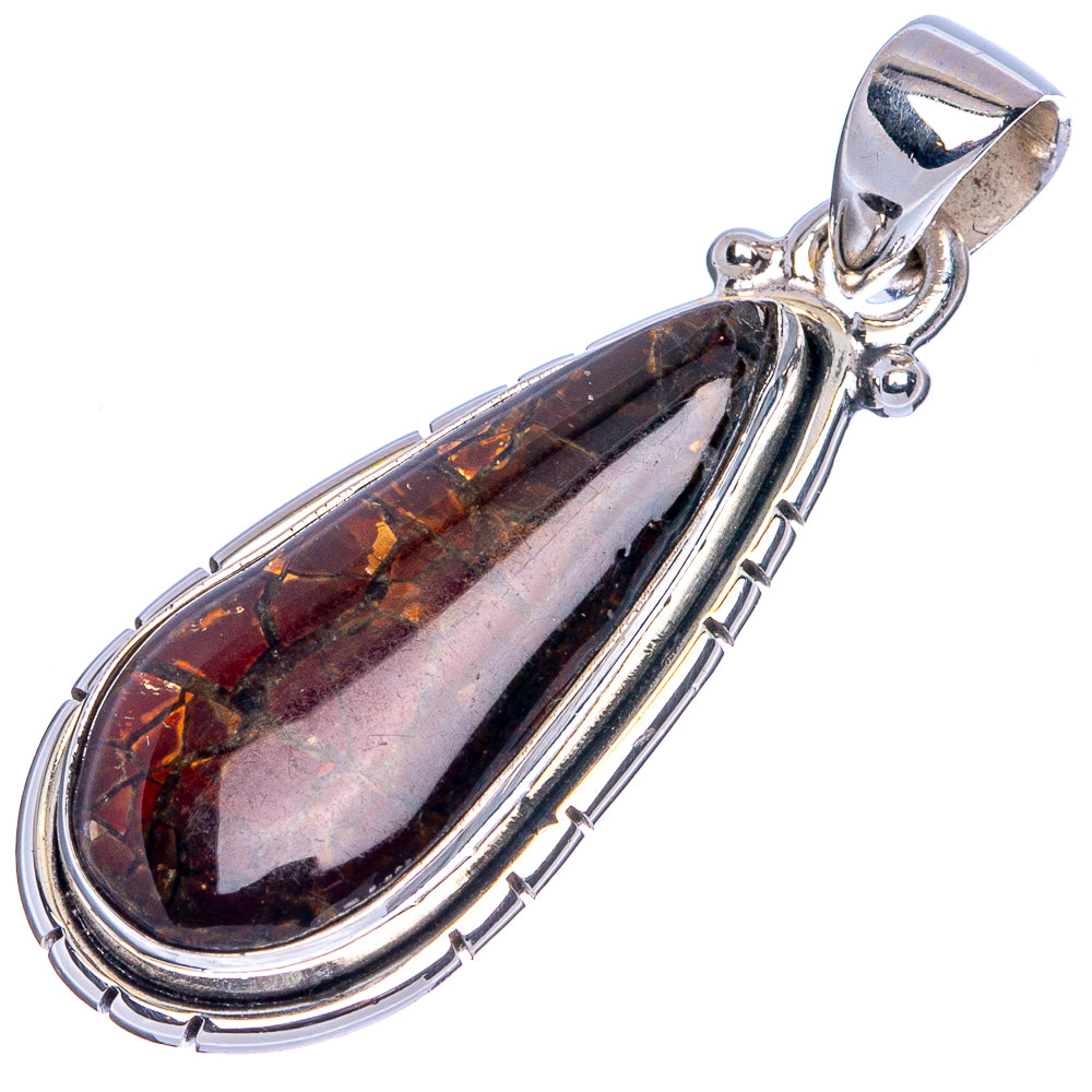 Rare Ammolite Pendant 1 1/2" (925 Sterling Silver) P41744