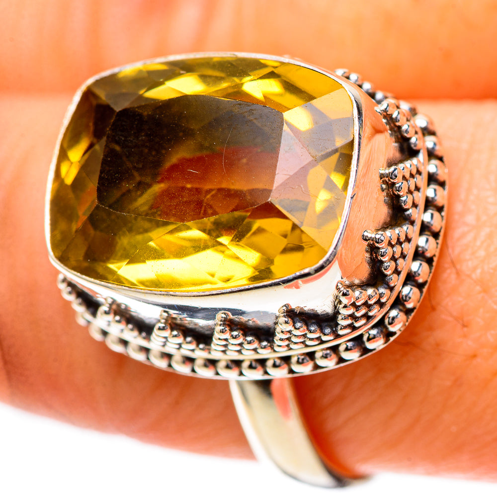 Faceted Citrine Ring Size 9 (925 Sterling Silver) RING139727