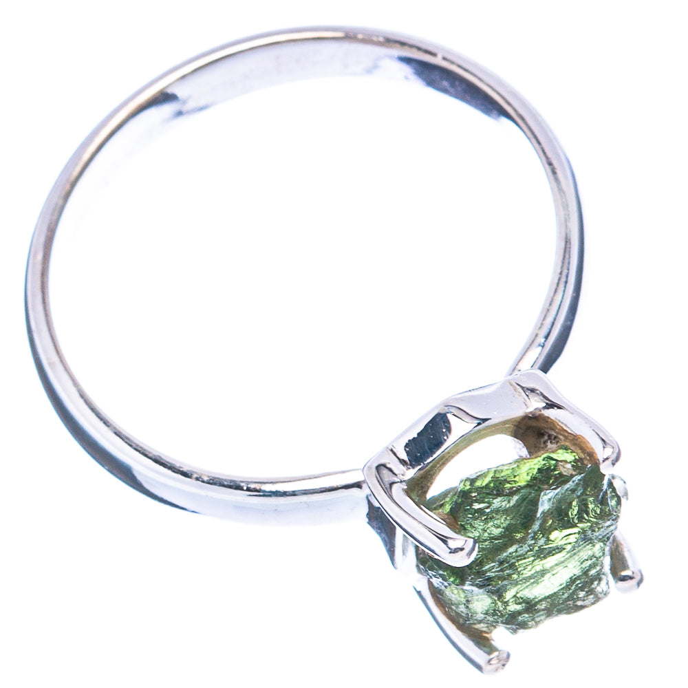 Rare Moldavite Ring Size 8 (.925 Sterling Silver)