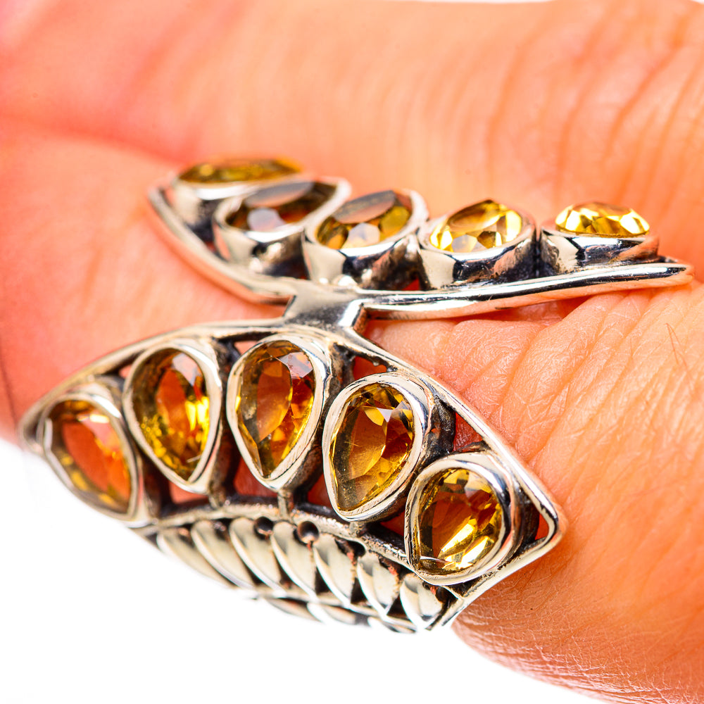 Large Faceted Citrine 925 Sterling Silver Ring Size 5.5 (925 Sterling Silver) RING139652