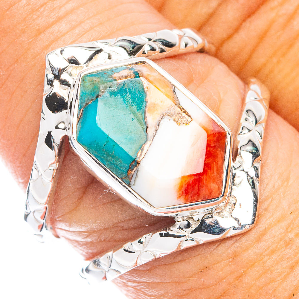Premium Spiny Oyster Turquoise Ring Size 8.75 (925 Sterling Silver) RING7776