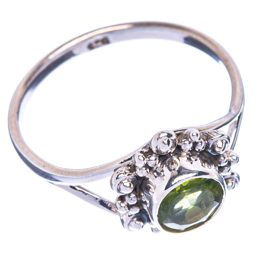 Peridot Dainty Ring Size 6.75 (925 Sterling Silver) R1159