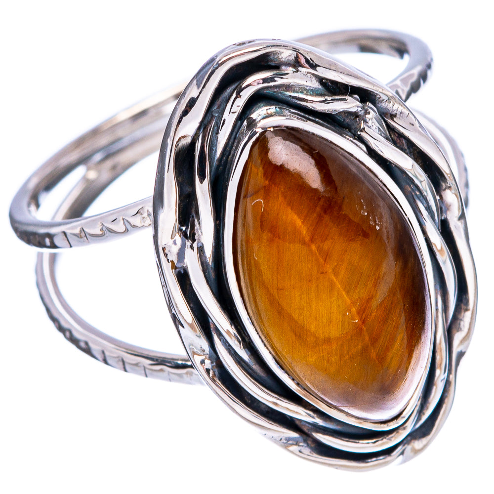 Premium Tiger's Eye Ring Size 7.75 (.925 Sterling Silver)