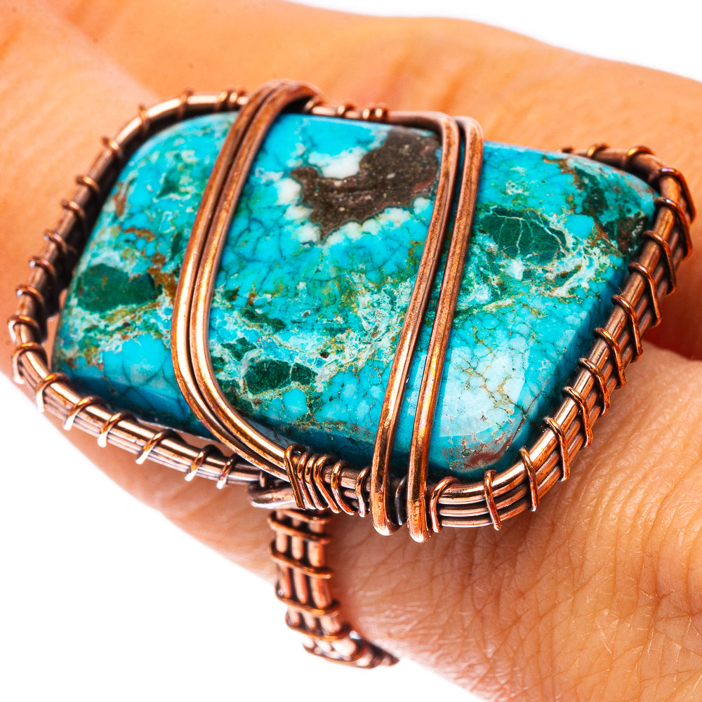 Turquoise Ring Size 7.75 (Oxidized Copper)