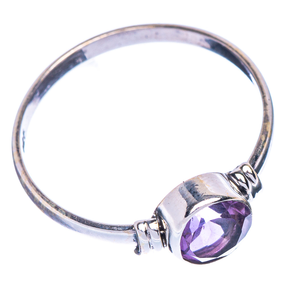 Faceted Amethyst Dainty Ring Size 7.25 (925 Sterling Silver) R1025