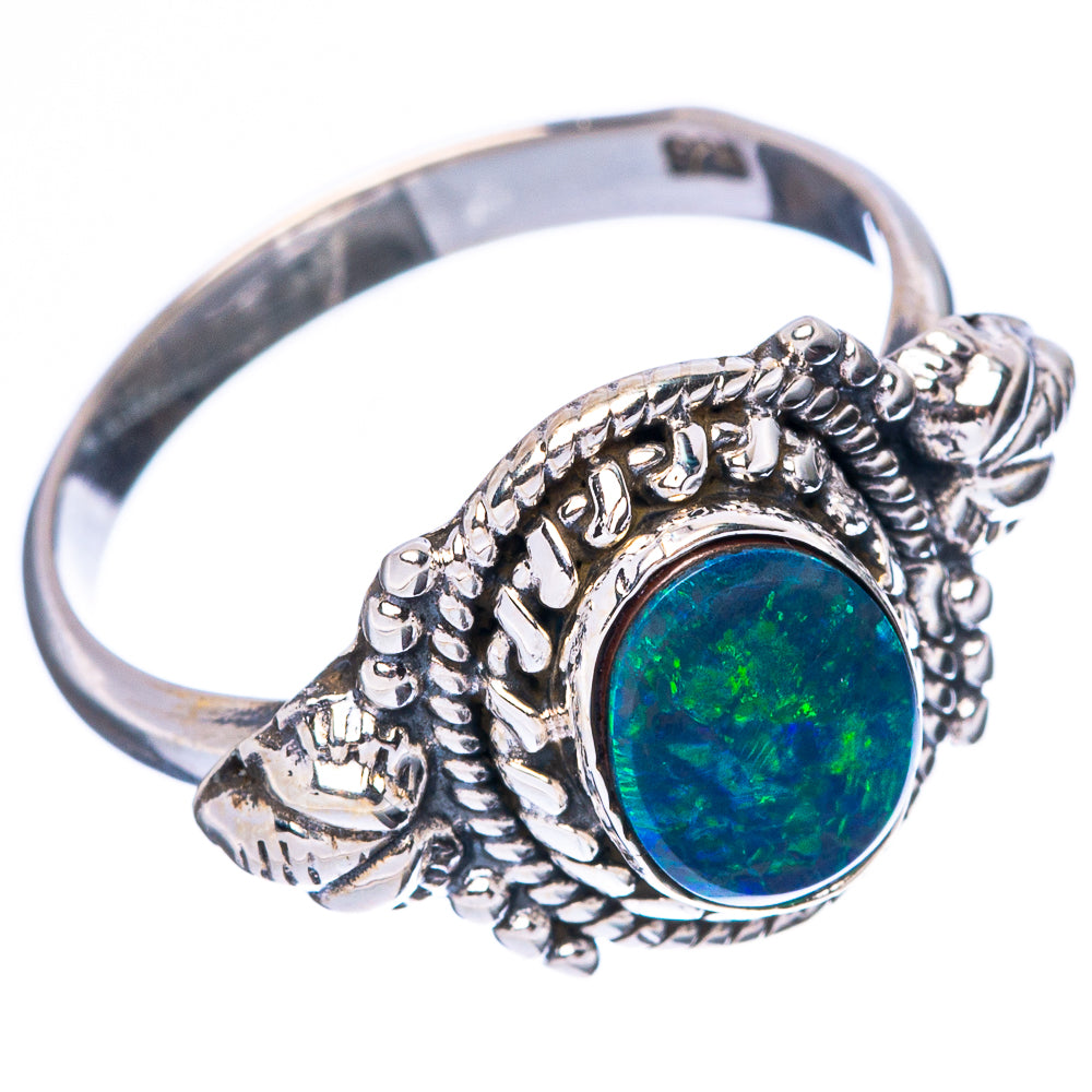 Rare Doublet Opal Ring Size 6.75 (925 Sterling Silver) R4293