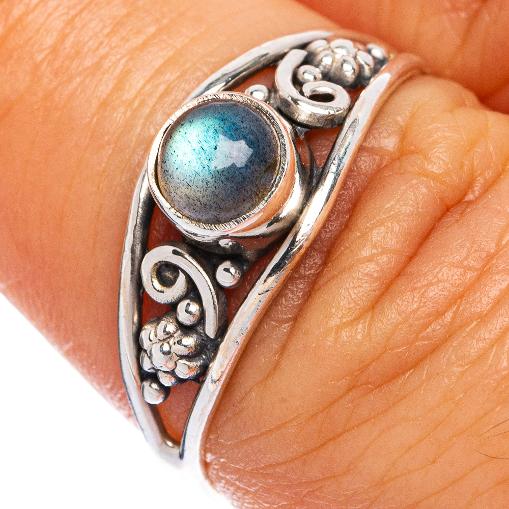 Labradorite Dainty Ring Size 7 (925 Sterling Silver) R145466