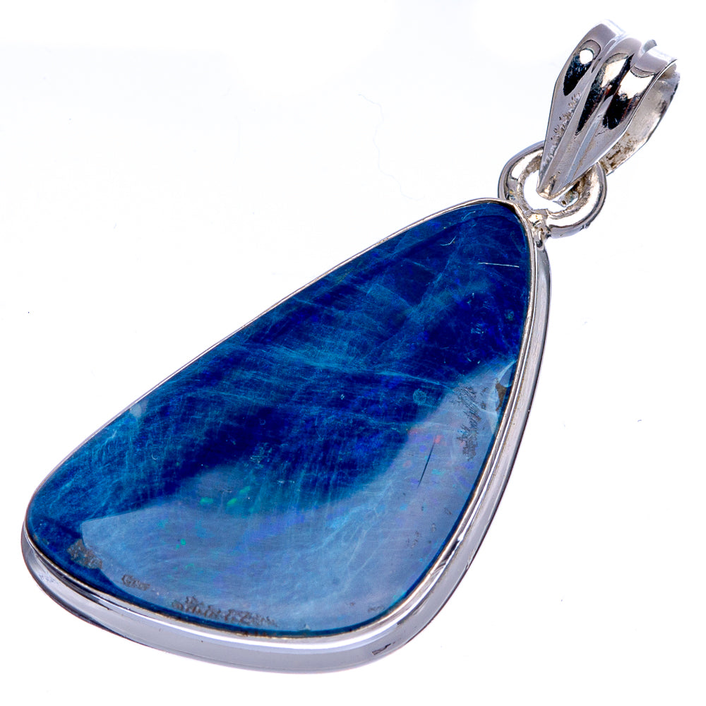 Double Opal Pendant 1 5/8" (925 Sterling Silver) P40365