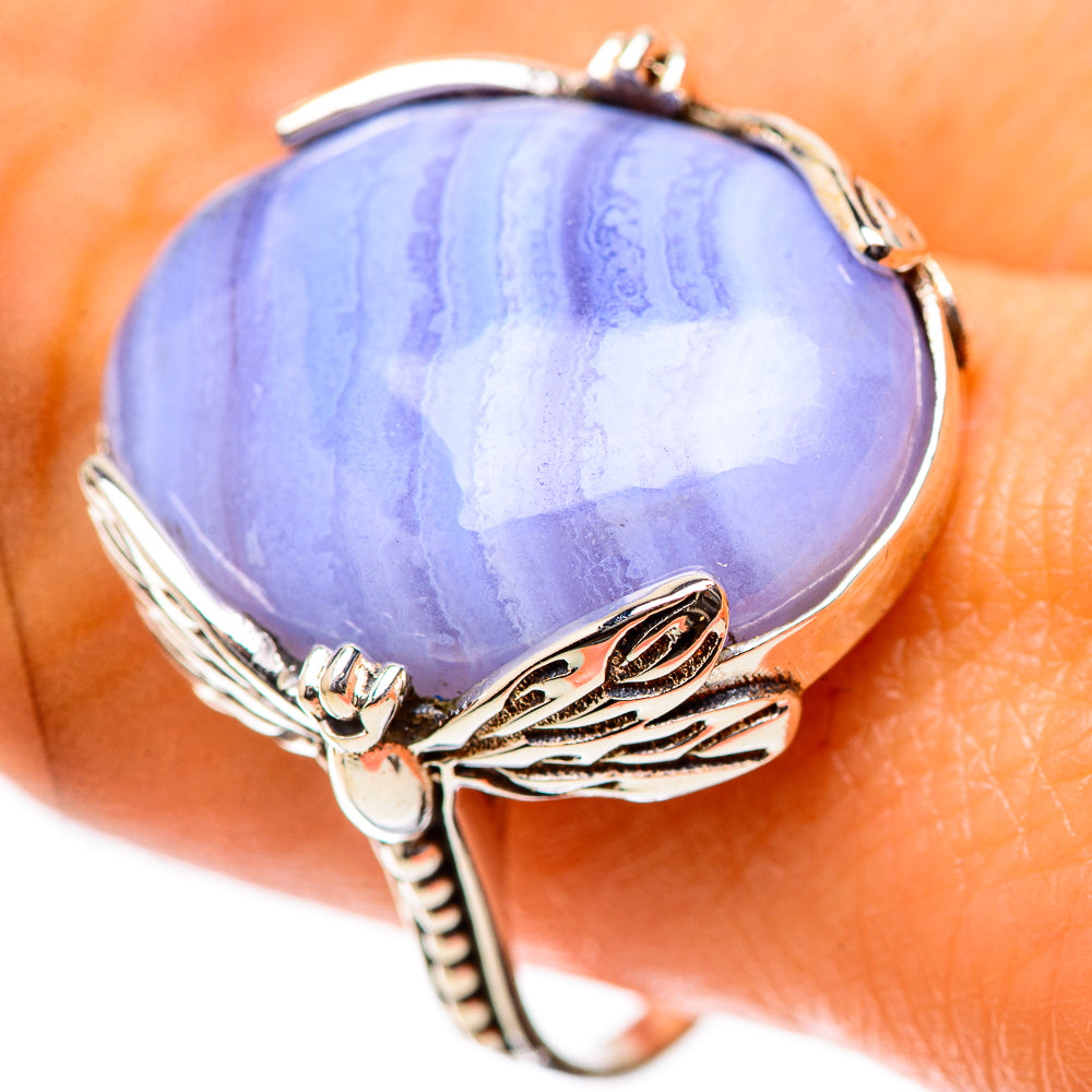 Blue Lace Agate Ring Size 9.75 (925 Sterling Silver) RING139218