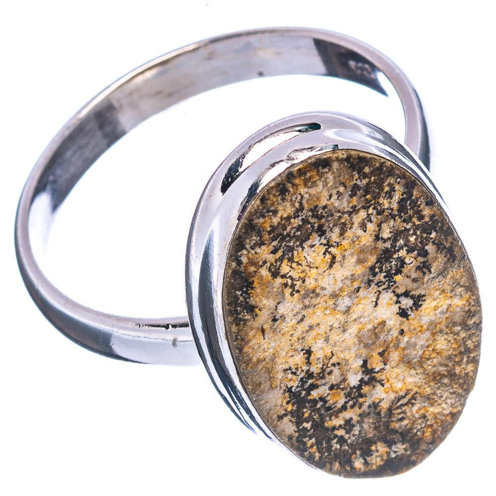 Germany Psilomelane Dendrite Ring Size 11.25 (.925 Sterling Silver)