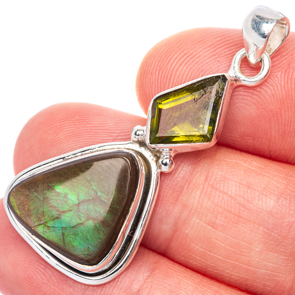 Canadian Ammolite Pendant 1 5/8" (925 Sterling Silver) PD39858