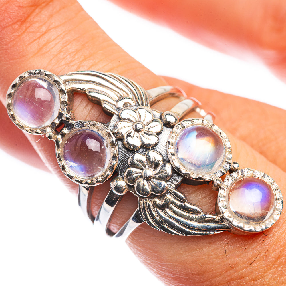 Rainbow Moonstone Ring Size 7 (925 Sterling Silver) RING143237