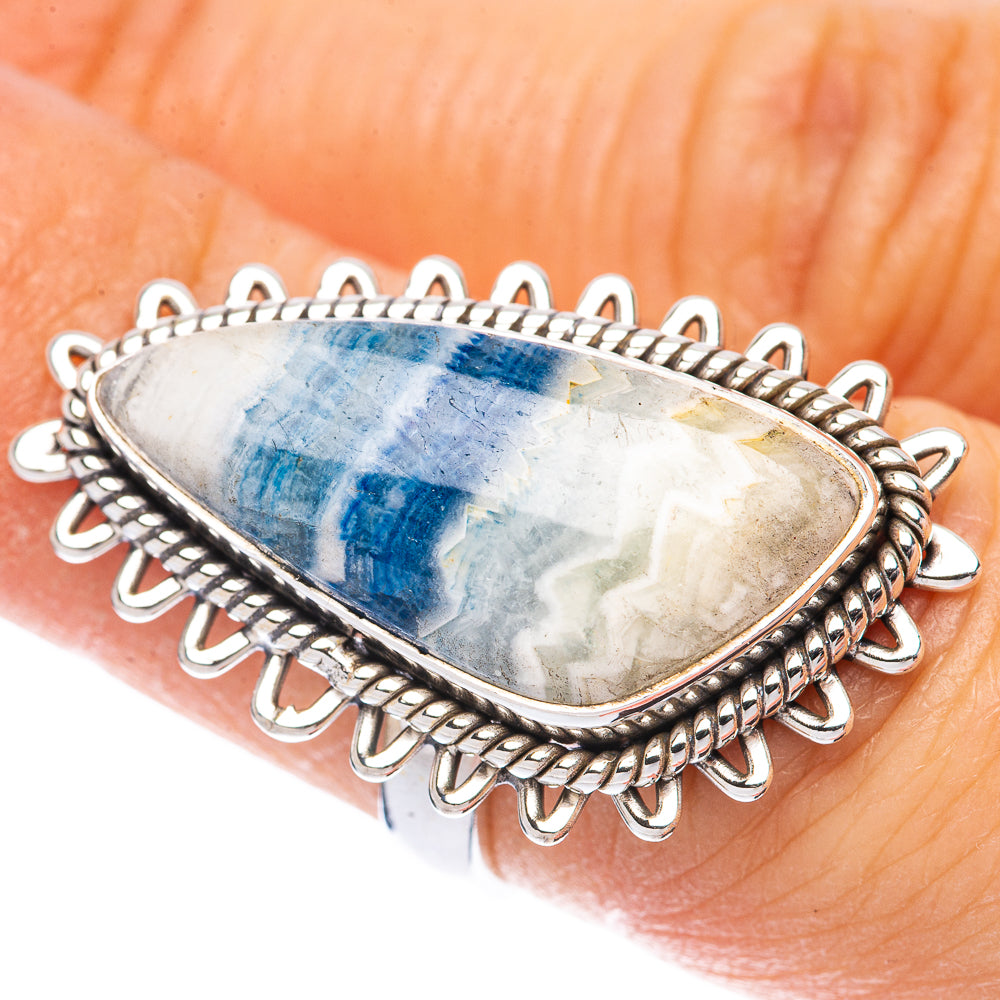 Blue Scheelite Ring Size 6.25 (925 Sterling Silver) R2023