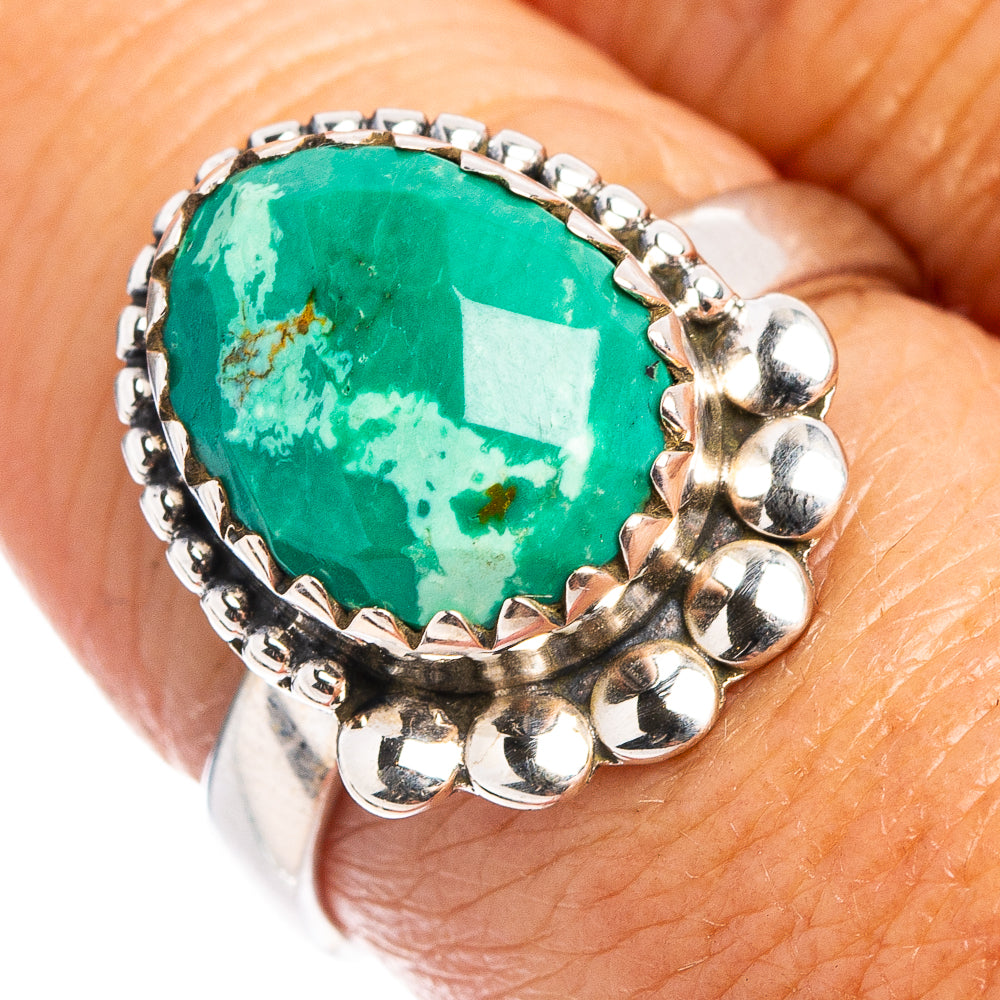 Hubei Turquoise Ring Size 7.75 (.925 Sterling Silver)