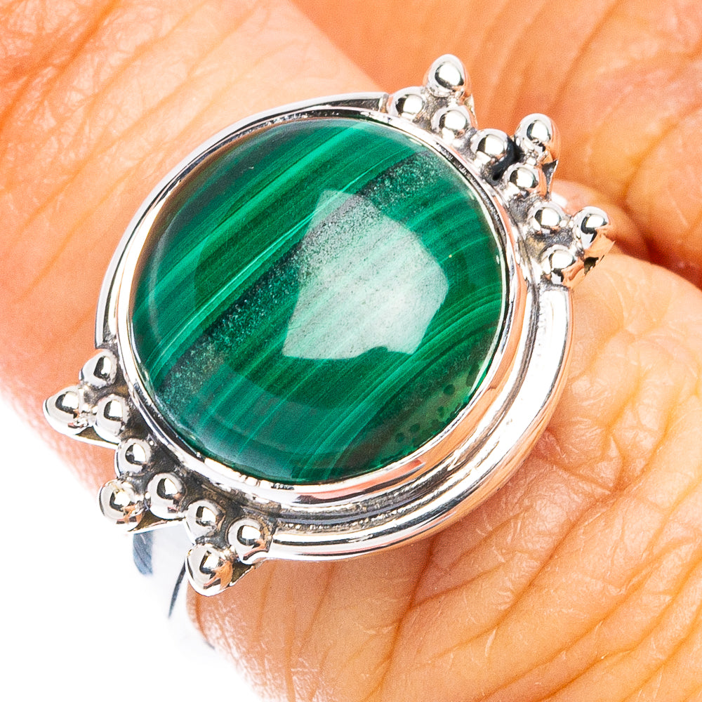 Premium Malachite Ring Size 6.75 (925 Sterling Silver) R8049