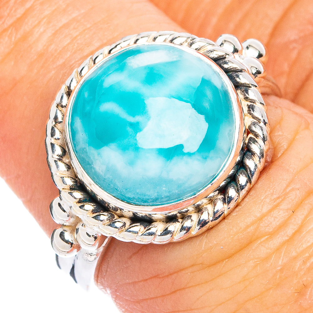 Rare Larimar Ring Size 7 (.925 Sterling Silver)