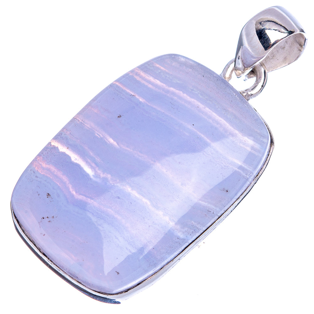 Blue Lace Agate Pendant 1 1/2" (925 Sterling Silver) P42156
