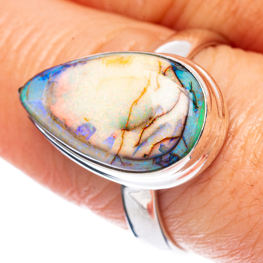 Rare Sterling Opal Ring Size 8.25 (925 Sterling Silver) R2916