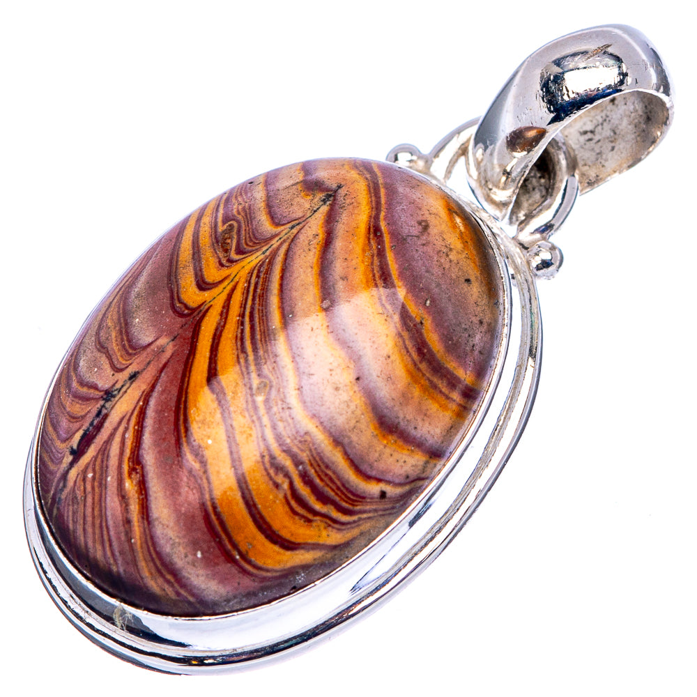 Wagul Jasper Pendant 1 1/4" (.925 Sterling Silver)