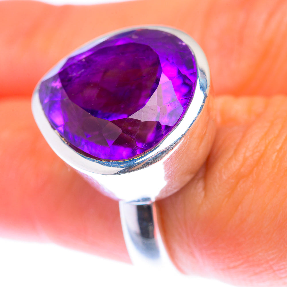 Faceted Amethyst Ring Size 6.25 (925 Sterling Silver) RING139950
