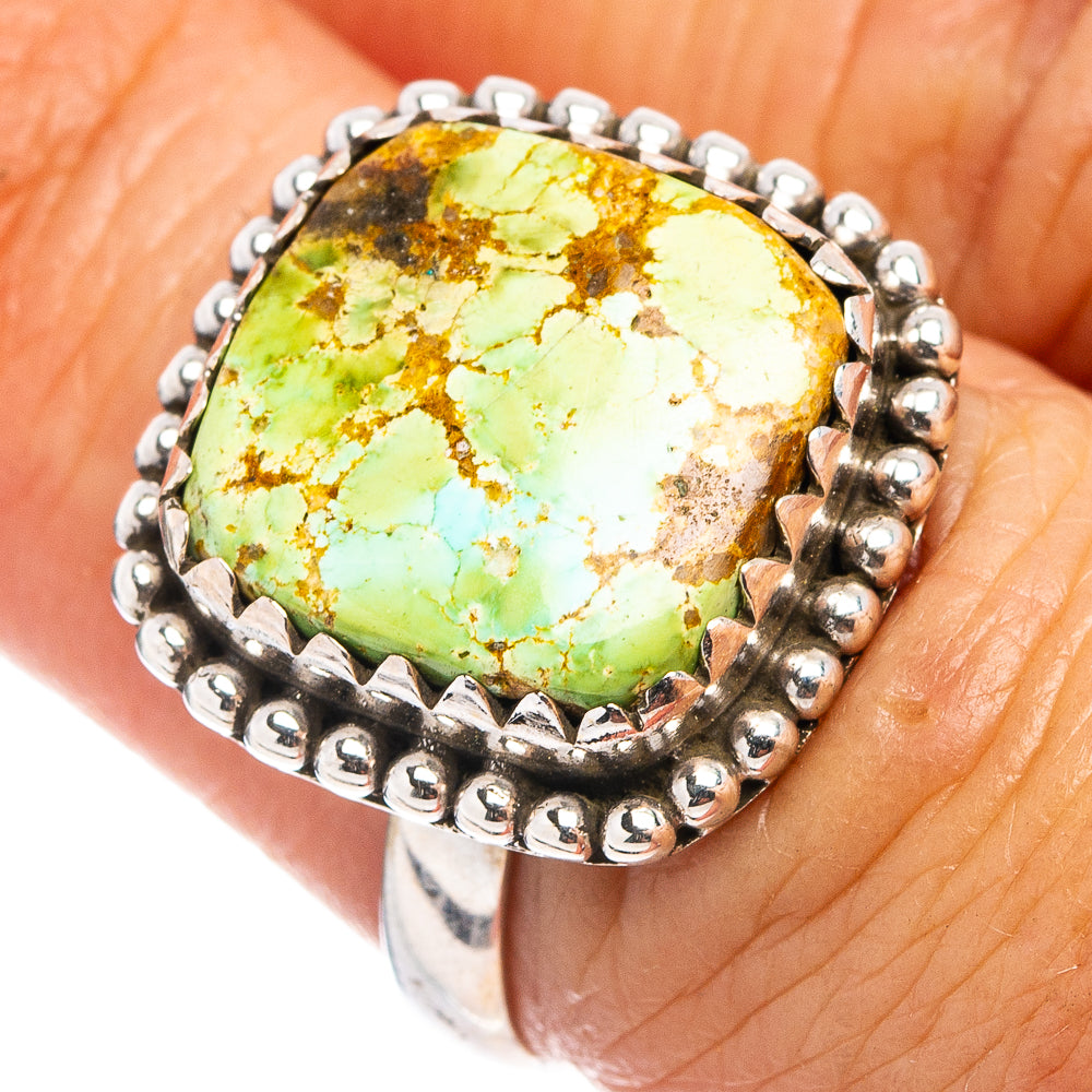 Rare Sonoran Gold Turquoise Ring Size 6.75 (.925 Sterling Silver)