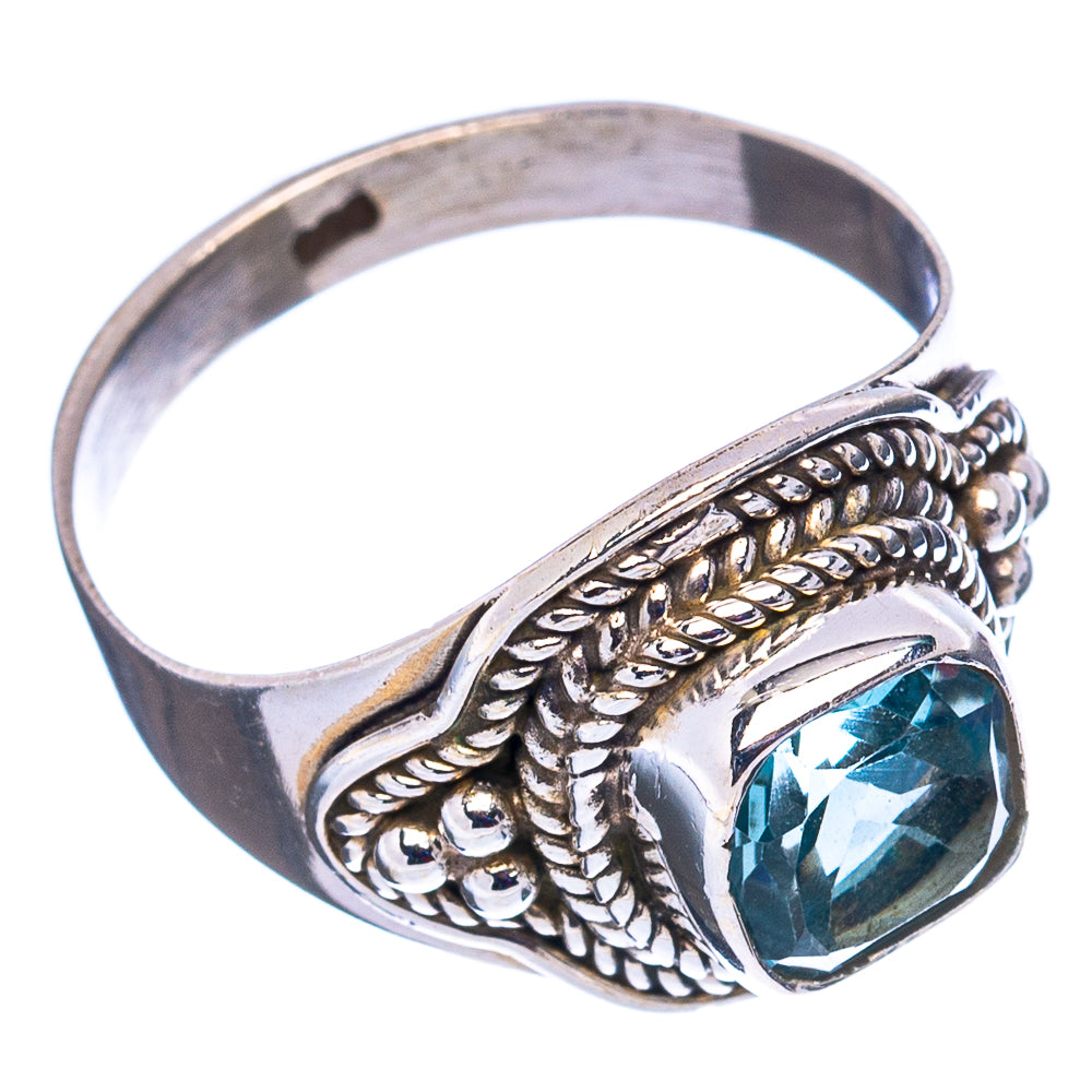 Blue Topaz Ring Size 6.75 (.925 Sterling Silver)