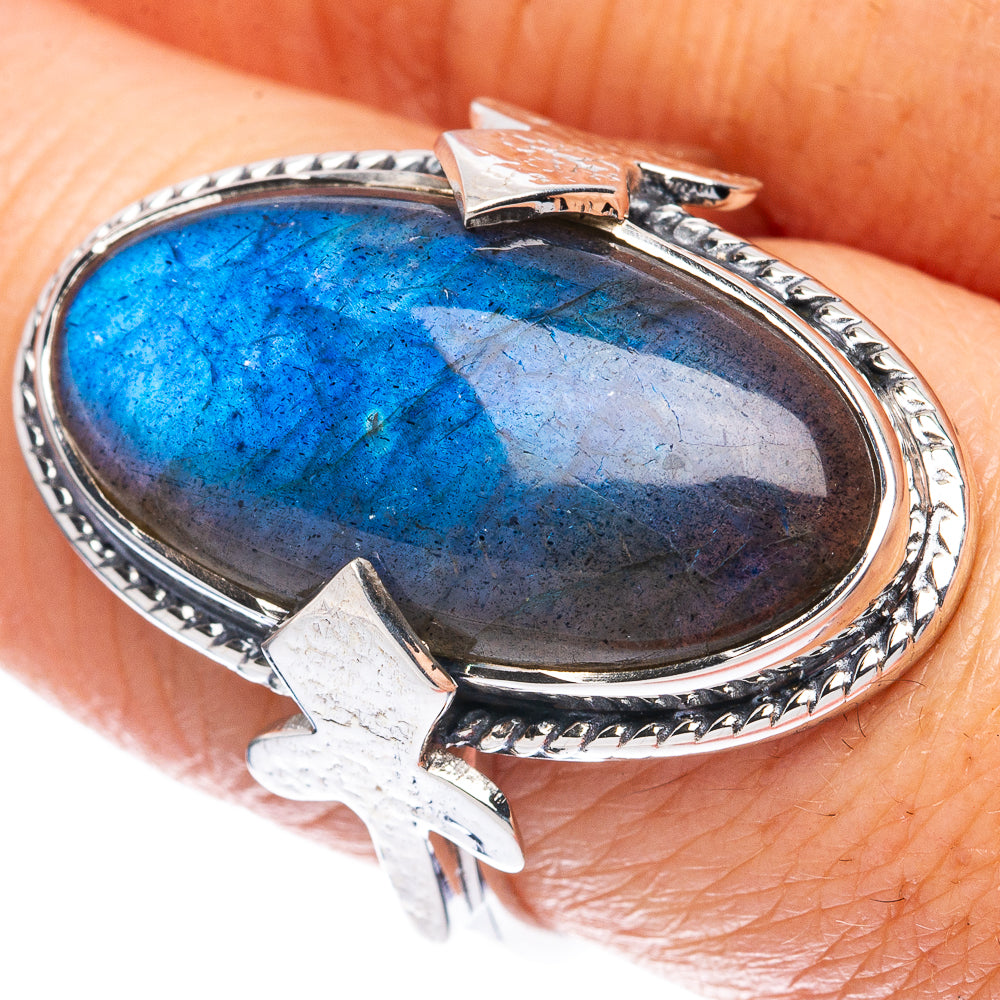 Premium Labradorite Ring Size 8 (925 Sterling Silver) R2583