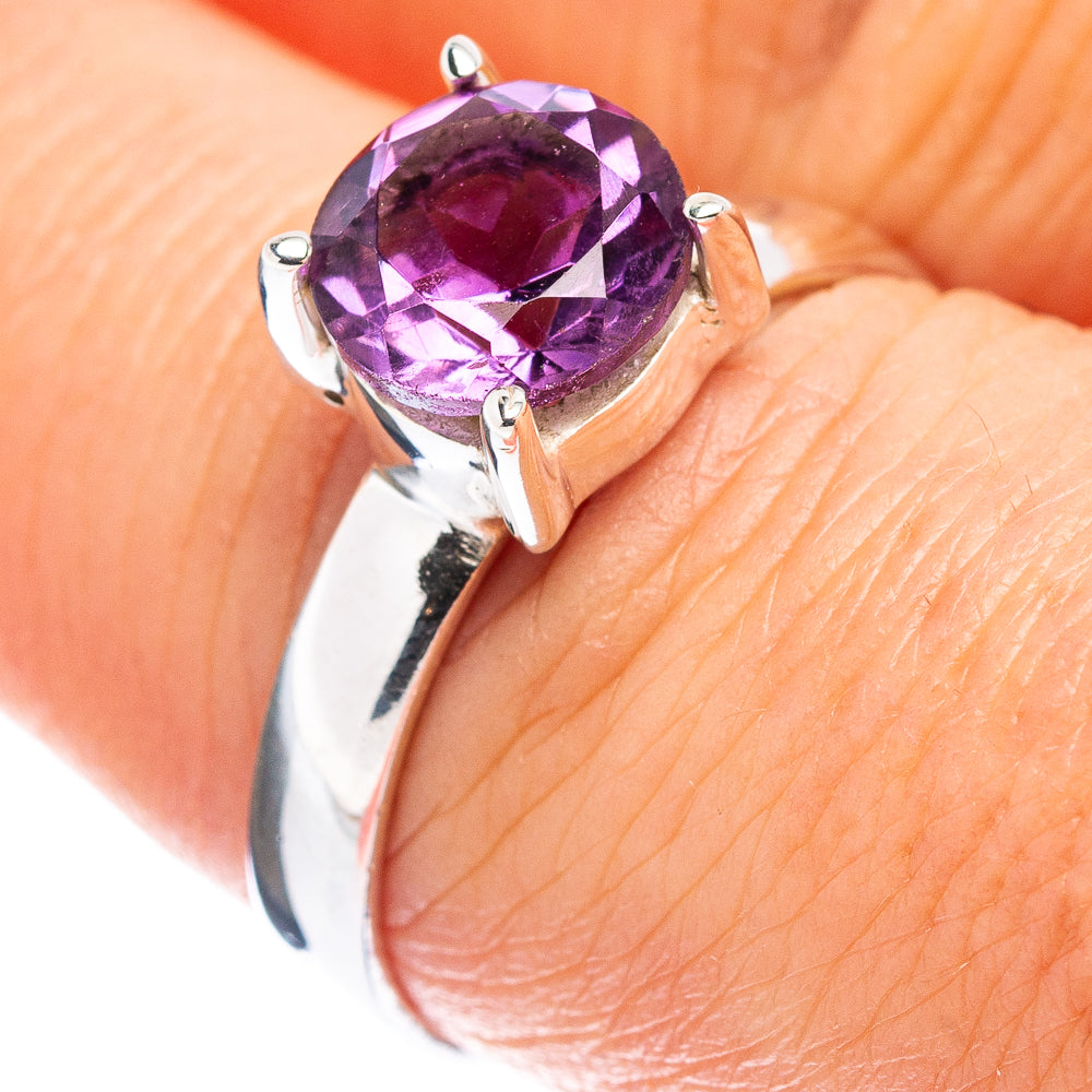 Faceted Amethyst Ring Size 8 (.925 Sterling Silver)