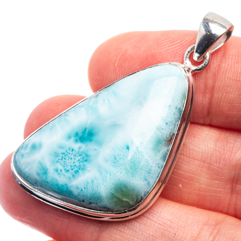 Larimar Pendant 1 3/4" (925 Sterling Silver) P38961