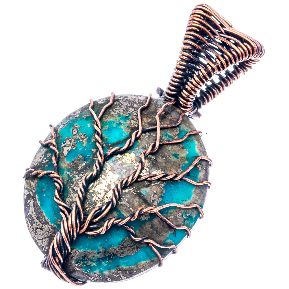 Turquoise Tree of Life 1 5/8" (Oxidized Copper)