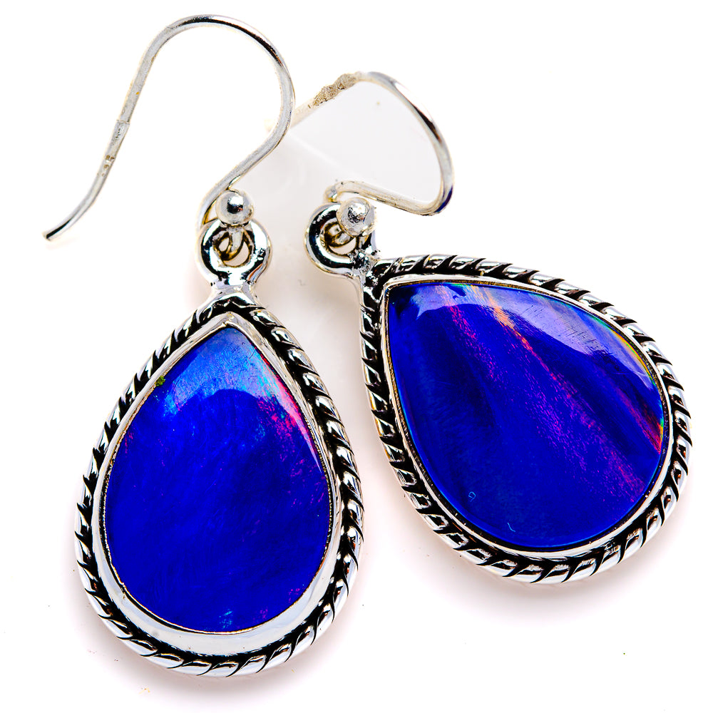 Aura Opal Earrings 1 3/8" (925 Sterling Silver) EARR432066