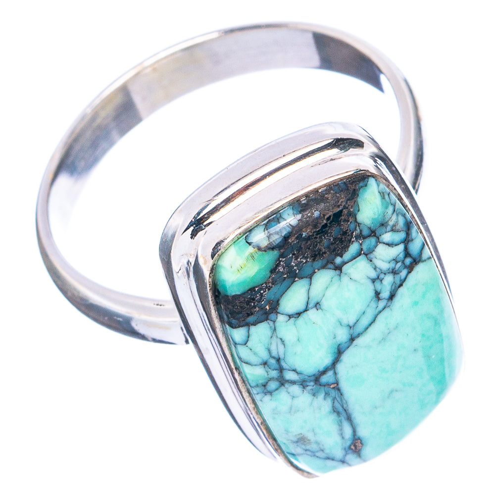 Black Bridge Variscite Ring Size 8.75 (.925 Sterling Silver)