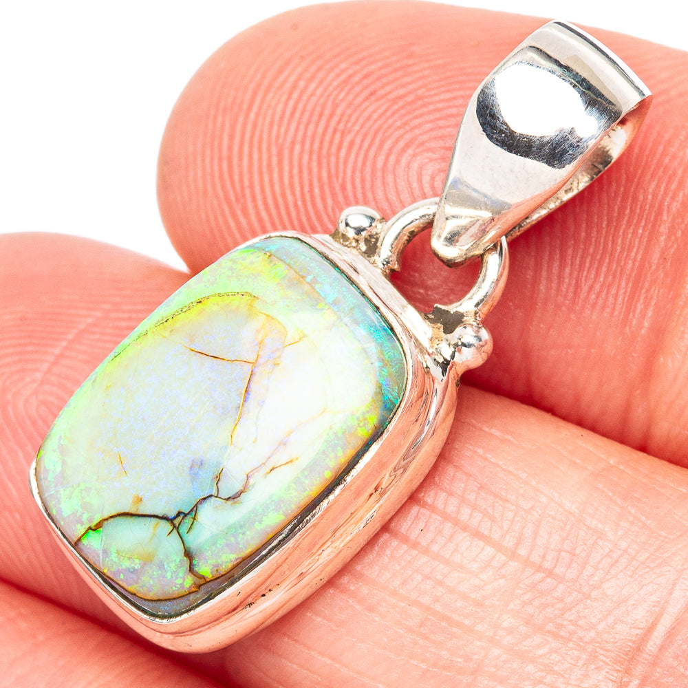 Rare Sterling Opal Pendant 1 1/8" (925 Sterling Silver) P42905