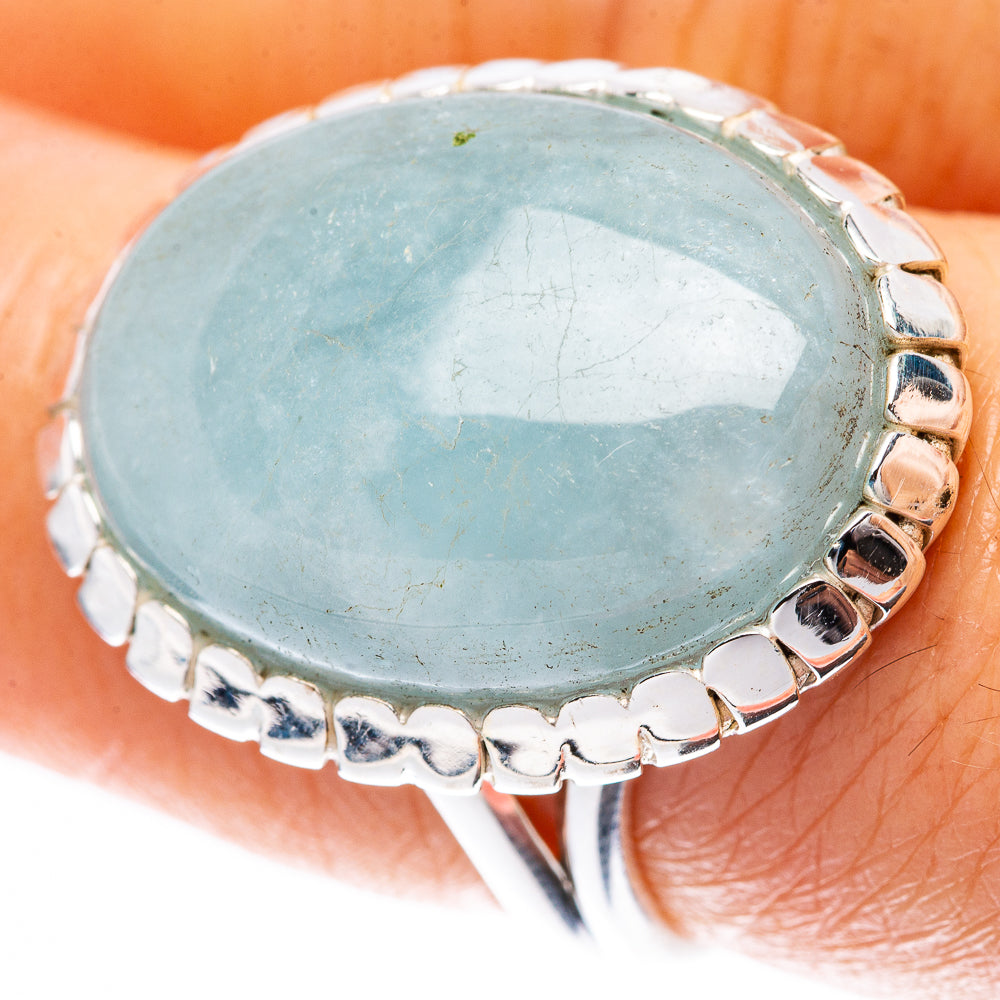 Aquamarine Ring Size 7.5 (925 Sterling Silver) R2142