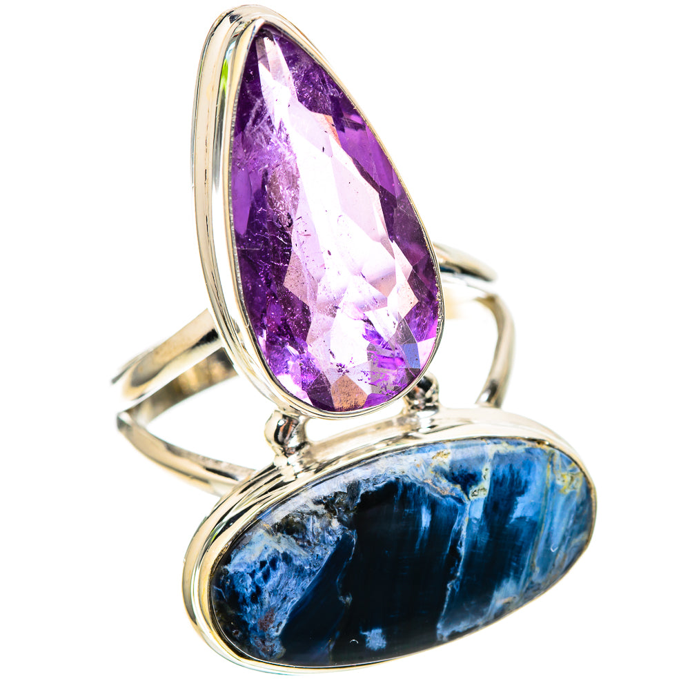 Large Pietersite, Amethyst Ring Size 10 (925 Sterling Silver) RING137930