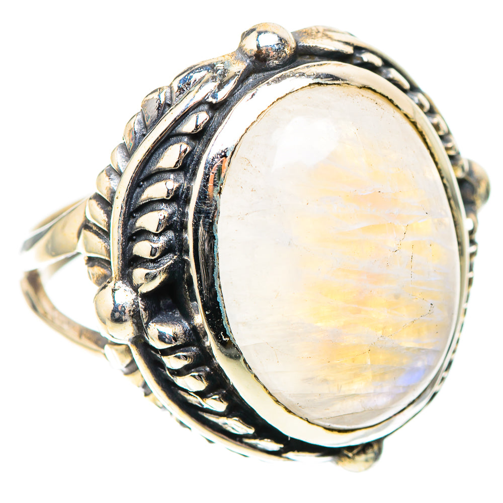 Rainbow Moonstone Ring Size 6.5 (925 Sterling Silver) RING138808