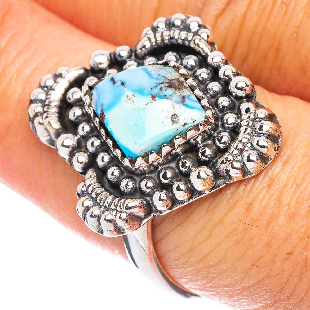 Rare Golden Hills Turquoise Ring Size 8.25 (925 Sterling Silver) R7515