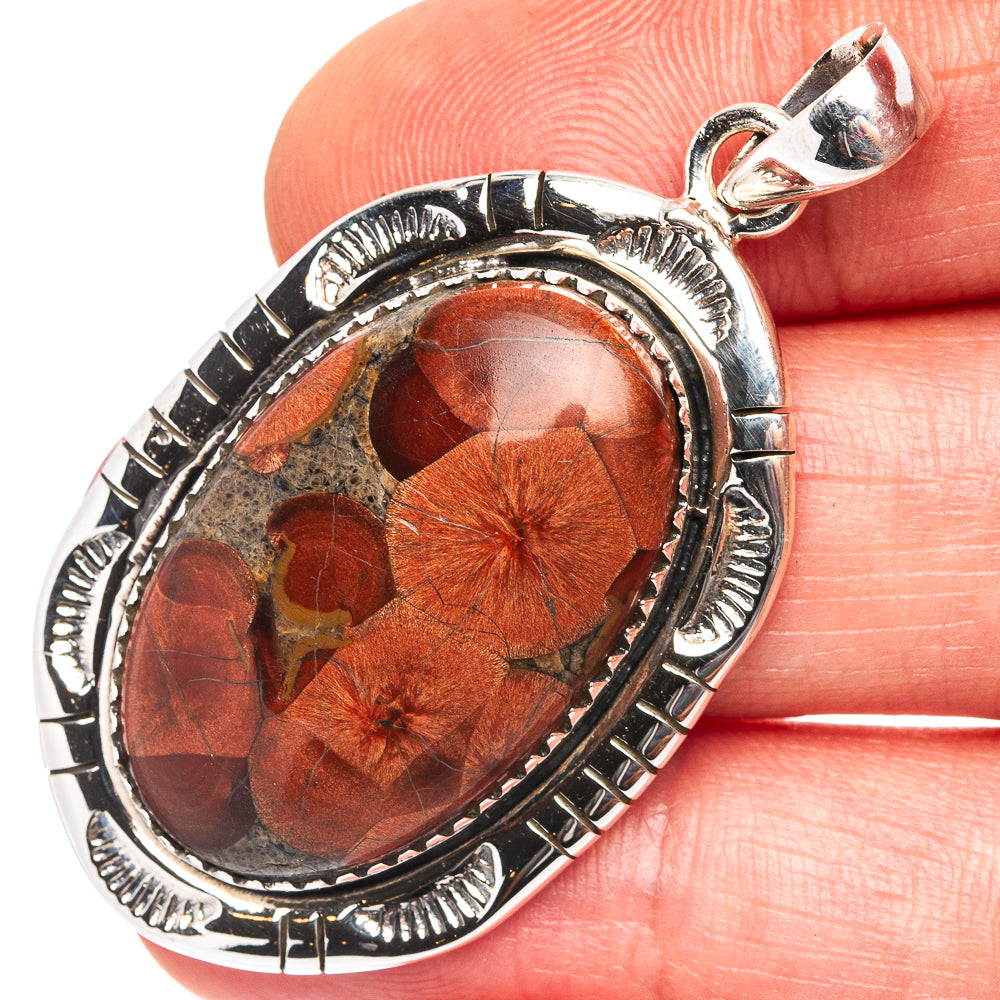 Premium Peanut Obsidian Pendant 1 7/8" (.925 Sterling Silver)